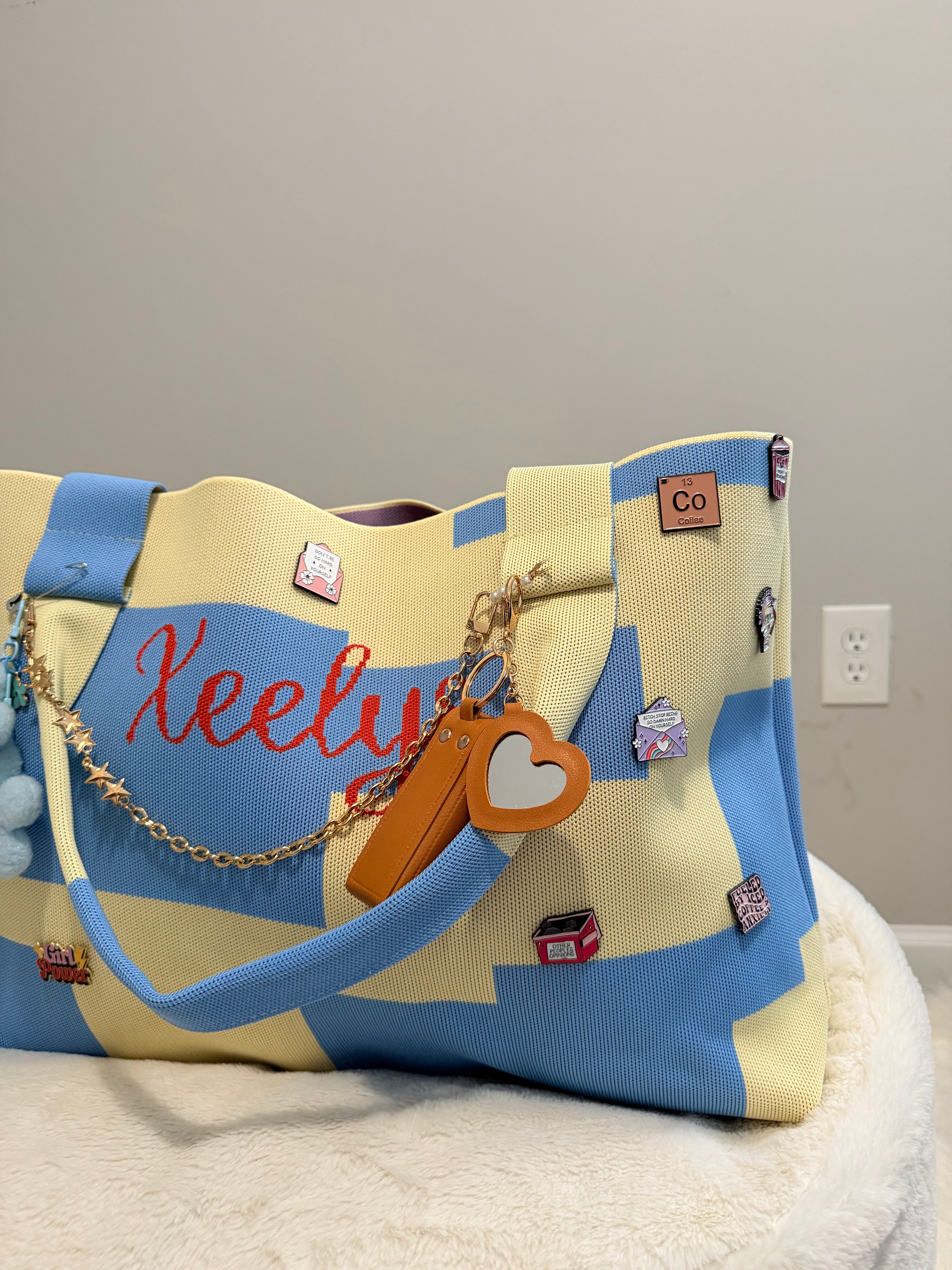 B YELLOW TOTE BAG