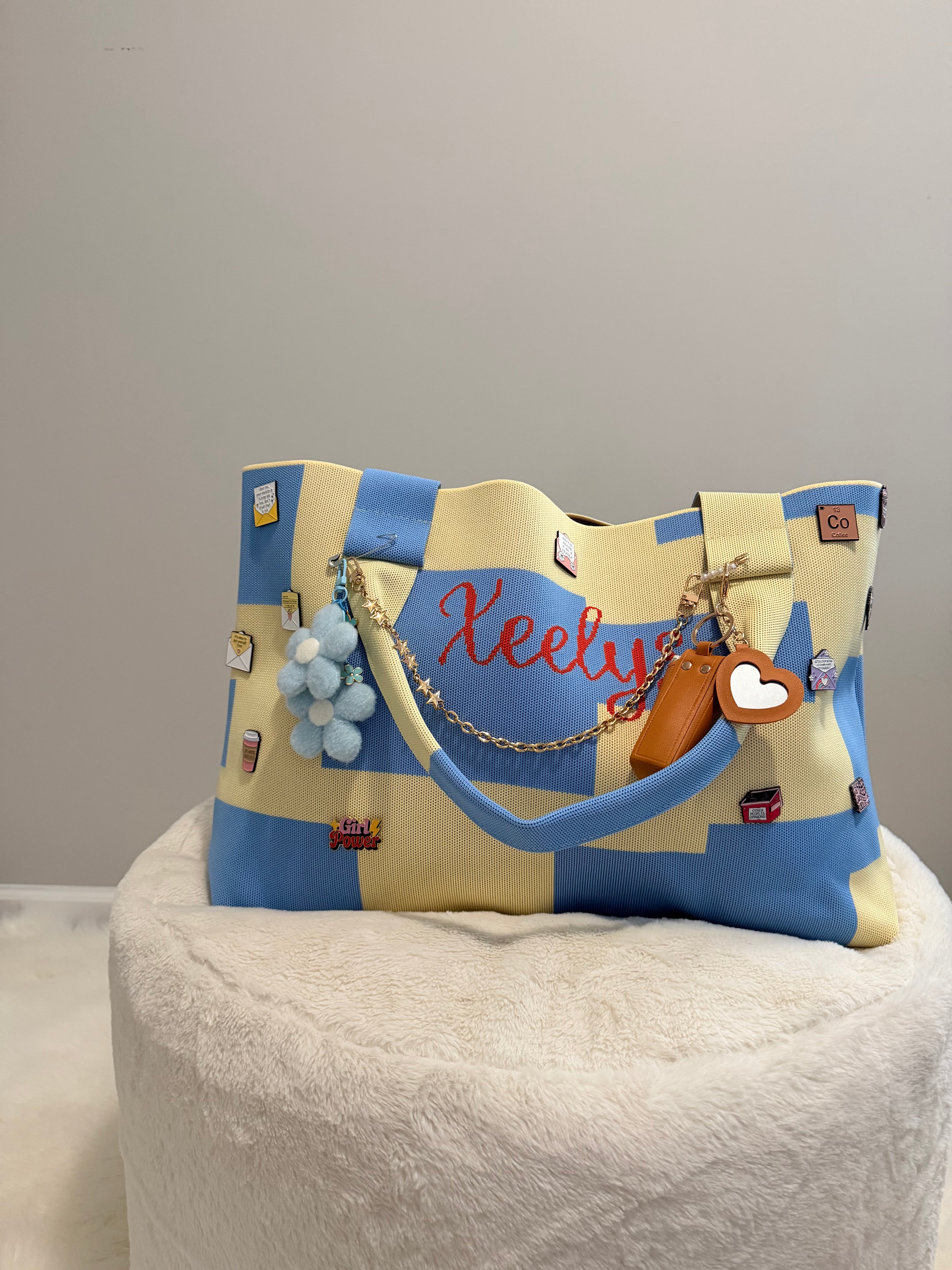 B YELLOW TOTE BAG