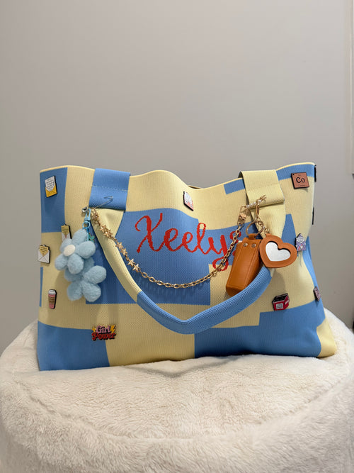 B YELLOW TOTE BAG