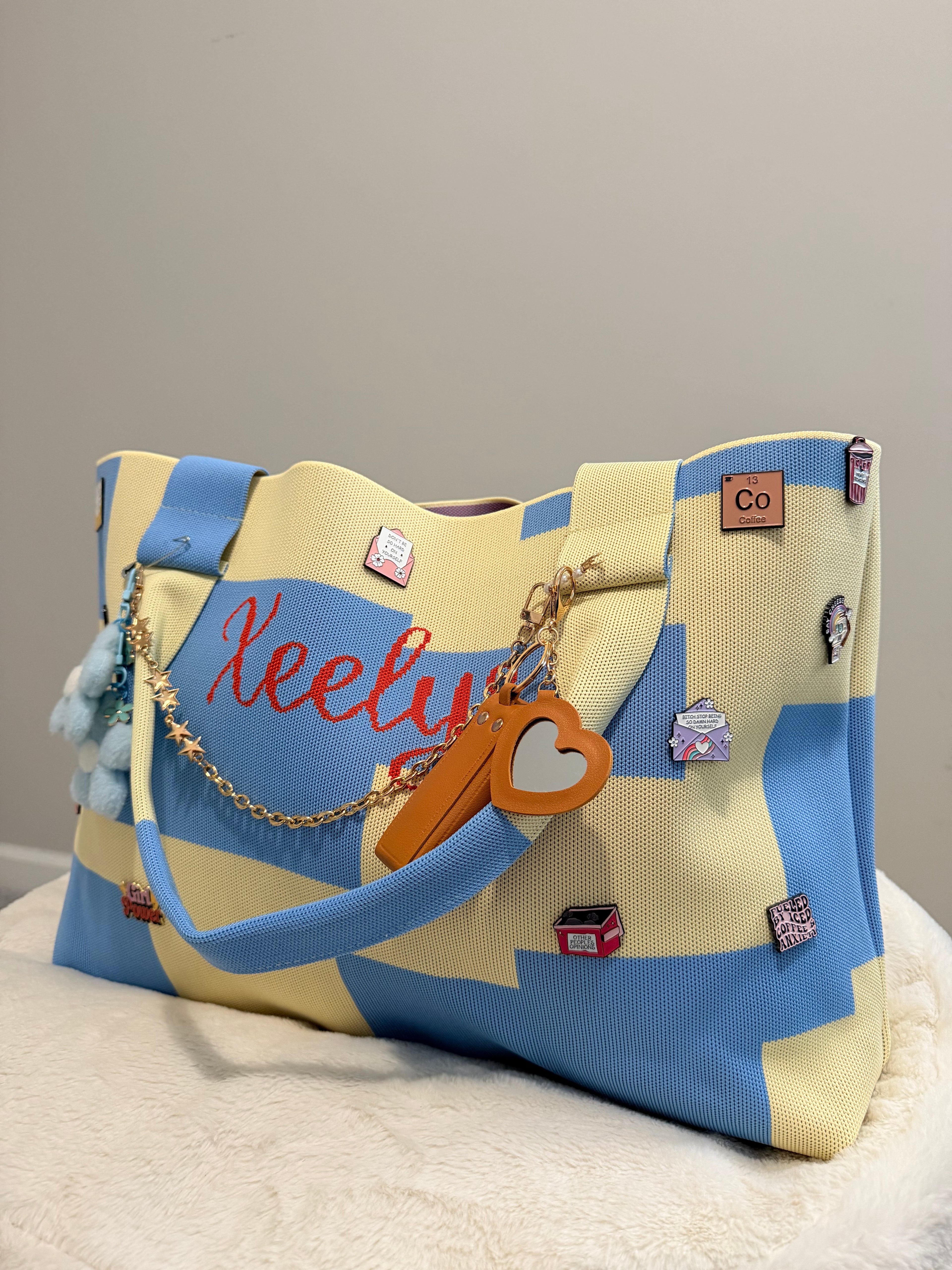 B YELLOW TOTE BAG