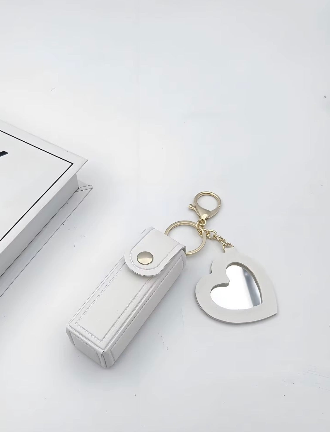 LEATHER LIPSTICK KEY HOLDER