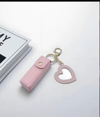 LEATHER LIPSTICK KEY HOLDER