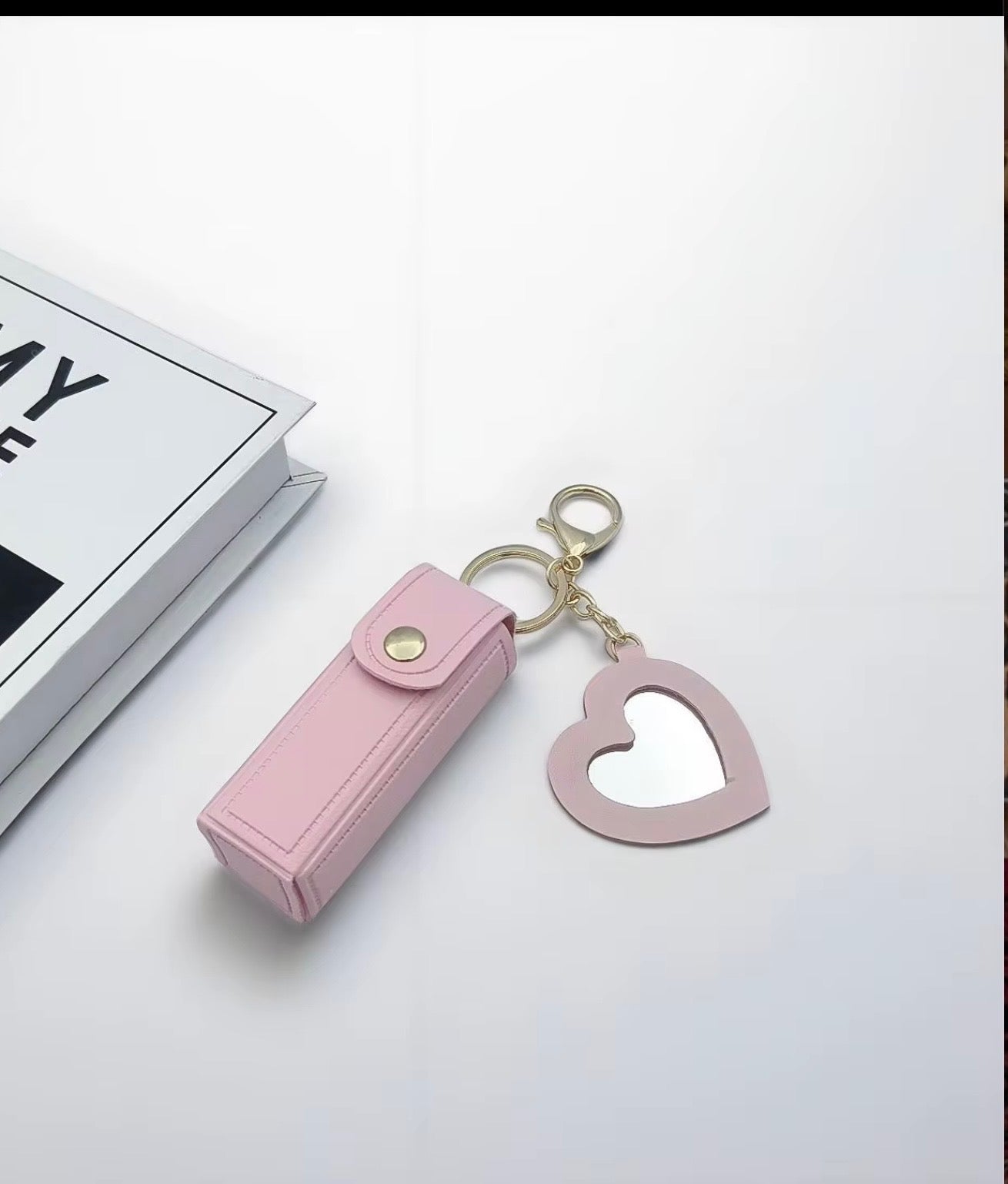 LEATHER LIPSTICK KEY HOLDER